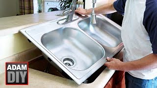 How to Replace amp Install a Kitchen Sink  CastIron to StainlessSteel [upl. by Adnawuj442]