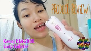 Kemei KM290R Epilator Lazada Product Review [upl. by Lien178]