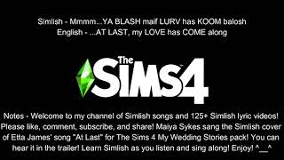 quotAt Lastquot Etta James Simlish Cover Simlish Lyrics amp English Lyrics video [upl. by Yeloc841]