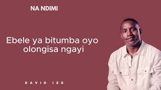 Na ndimi  David Ize lyricsparoles [upl. by Ot]