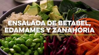 Ensalada de betabel edamames y zanahoria  Doble deleite [upl. by Vanessa]