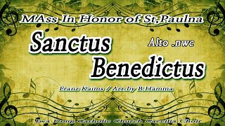 Mass In Honor of St Paulina 3 Sanctus Benedictus  Alto [upl. by Yrek]