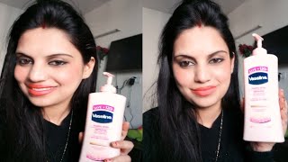 Vaseline healthy white body lotionReview  Demo in hindi [upl. by Eicnahc]