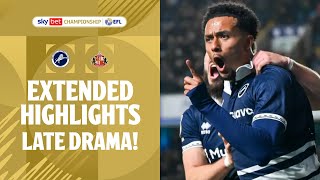 LATE DEN DRAMA  Millwall v Sunderland extended highlights [upl. by Lehcor830]