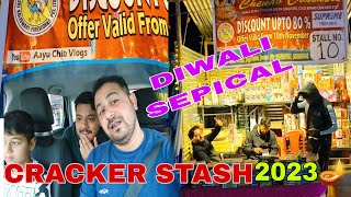 Diwali crackers Satsh 2023😱 Diwali Mela Jammu  Delhi crackers Shops trending viral like my [upl. by Vivie]