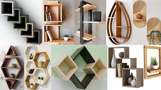 Stylish wall mounted wooden shelf design ideas for your home décor  Wall décor and wall art ideas [upl. by Einnoj]