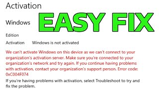 How To Fix We Can’t Activate Windows on This Device as We Cant Connect to Your Organizations Server [upl. by Sad]