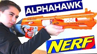 NERF NSTRIKE ELITE ACCUSTRIKE SERIES ALPHAHAWK WITH ROBERTANDRE [upl. by Savvas521]