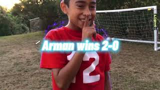 Kian vs Arman crazy football challenge [upl. by Radman]