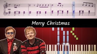 Ed Sheeran amp Elton John  Merry Christmas  ACCURATE Piano Tutorial [upl. by Ettenoitna90]