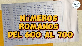 Números romanos del 600 al 700 [upl. by Aicetel98]