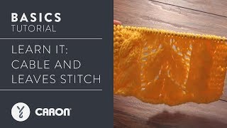 HowTo Knit the Cables and Leaves Stitch [upl. by Studnia403]