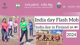 Flash Mob 2024  India day in Finland jhalak  dance in front of Helsinki cathedral [upl. by Ciredec793]