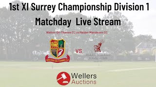 WaltononThames 1st XI vs Malden Wanderers CC  Surrey Championship Division 1 matchday 6 [upl. by Ressan]