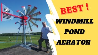 American Eagle Windmills  Worlds Best Windmill Pond Aerator  Pond Windmill Aerator  Aeration [upl. by Annhoj685]