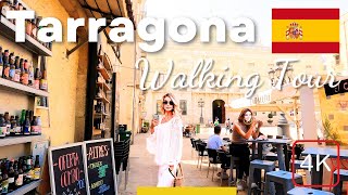 Tarragona Spain Walking Tour 4K Old Town Street Walk Amphitheater and City Centre [upl. by Gefell]