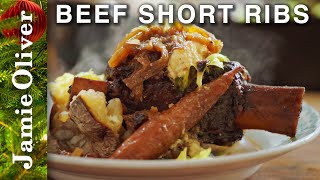 Easy Beef Short Ribs  Jamie Oliver  ONE [upl. by Akirre]