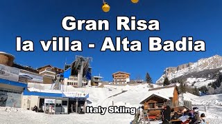 Italy Skiing Corvara  Alta Badia  Gran Risa [upl. by Haldan]