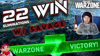 22 Kill Warzone Win W Savage2C Modern Warfare Warzone [upl. by Eiaj]