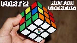 How to Solve a Rubiks Cube  Part 2  Bottom White Corners [upl. by Aneehsyt160]