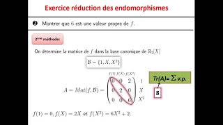 Exercice réduction des endomorphismes avec les polynômes  endomorphisme diagonalisable [upl. by Datnow344]