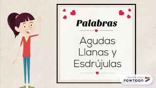 Palabras Agudas Llanas y Esdrújulas [upl. by Aicenod]