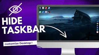 How to hide taskbar in windowsCustomize windows desktop [upl. by Nylidam]