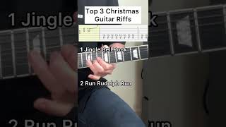 Top 3 Christmas Guitar Riffs  Tabs guitarsheetmusic easyguitartabs guitarcover guitarbeginner [upl. by Mcguire]