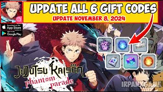 Jujutsu Kaisen Phantom Parade  Update all 6 Gift Codes 8 November 2024  How to Redeem Codes [upl. by Imotih]