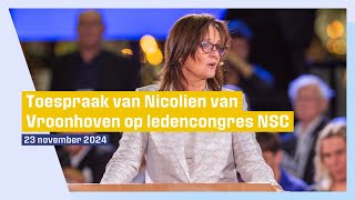 Toespraak van Nicolien van Vroonhoven op ledencongres NSC [upl. by Hooker783]