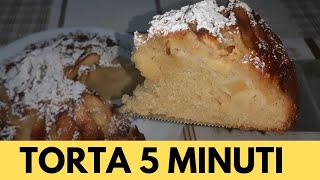 Torta di Mele 5 Minuti Velocissima si realizza con una Forchetta [upl. by Tewell]