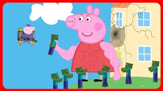 Peppa Pig vs Zombies Part 8 Giant Peppa Cartoon parody [upl. by Cadal]