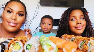 2 REQUEST SUSHI PLATTER MUKBANG [upl. by Kruger]