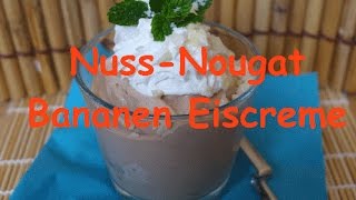 Folge 153 NussNougat Bananen Eiscreme  vegan kochen mit Jérôme Eckmeier [upl. by Ahsiuqal556]