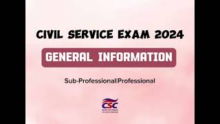 CIVIL SERVICE EXAM REVIEWER 2024GENERAL INFORMATIONPROFESSIONAL [upl. by Huxley]