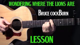 how to play quotWondering Where the Lions Arequot on guitar by Bruce Cockburn  acoustic guitar lesson [upl. by Calloway]