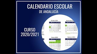 CALENDARIO ESCOLAR 20202021 para ANDALUCÍA  Incluye todas las fechas festivas Descarga Gratis [upl. by Nageem]