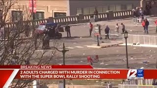 2 adults are charged with murder in the deadly shooting at Kansas City’s Super Bowl celebration [upl. by Wrdna]