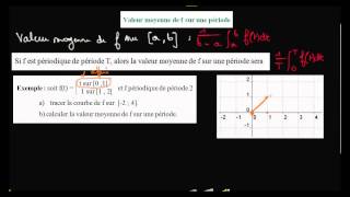 application sur la valeur moyenne sur une période  a tracer de la courbe de f [upl. by Wadlinger]