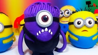 Minions Surprise Eggs PlayDoh [upl. by Kipp]