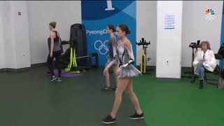 Alina Zagitova and Evgenia Medvedeva warmup before skate [upl. by Eerehs]