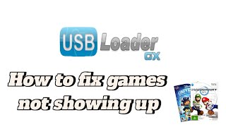 How to fix games not showing up in usb loader GX [upl. by Odlanra]