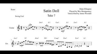 Satin Doll Take 7  Wes Montgomery Solo Transcription [upl. by Lledal734]