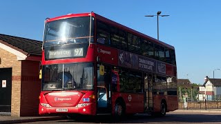 Full Journey on route 97 Stratford City  Chingford Station Scania Omnicity 15101 LX09 FYW [upl. by Peskoff887]