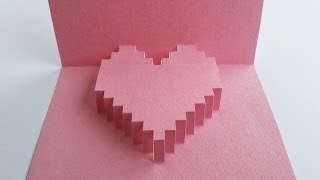 TUTORIAL bigliettino con CUORE 3D [upl. by Tsan]