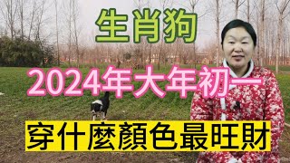 生肖屬相狗！屬狗人在2024年大年初一穿什麼顏色衣服最旺財！本期視頻講述生肖屬狗人的2024年以及財運運勢！運勢 風水 2024 顏色 [upl. by Renzo14]