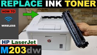 HP LaserJet Pro M203dw Ink Toner Replacement [upl. by Paco255]