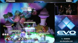 EVO 2013 SSBM Top 8 WF  Wobbles Ice Climbers vs Hungrybox Jigglypuff [upl. by Giorgia]