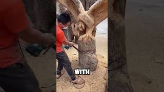 This Guy Makes A Wooden Masterpiece Out Of Huge Log amazing satisfyingworkers [upl. by Trygve]