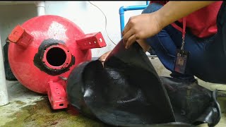 How to replace varem exploded bladder tank rubber 100 liters capacity [upl. by Ocnarf]